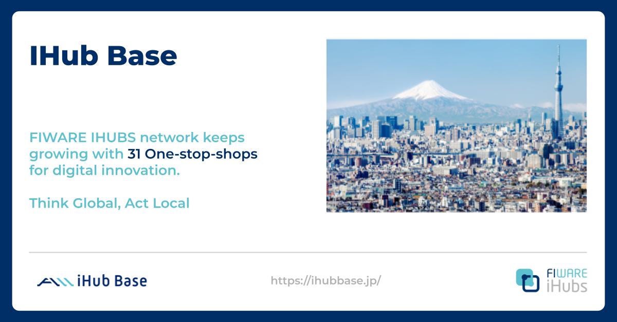 FIWARE: Today in our #FIWAREiHubs series we welcome <a href="/iHubBase/">iHub Base</a> founded in Tokyo, in 2022! iHub Base is a FIWARE user community based in Japan in the City of Tokyo and it is the only FIWARE iHubs in Japan officially certified by the FIWARE Foundation.

Fin…