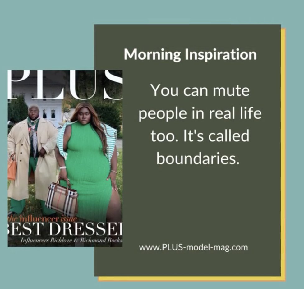 Plusmodelmag's tweet image. Morning Inspo...
#plusmodelmag