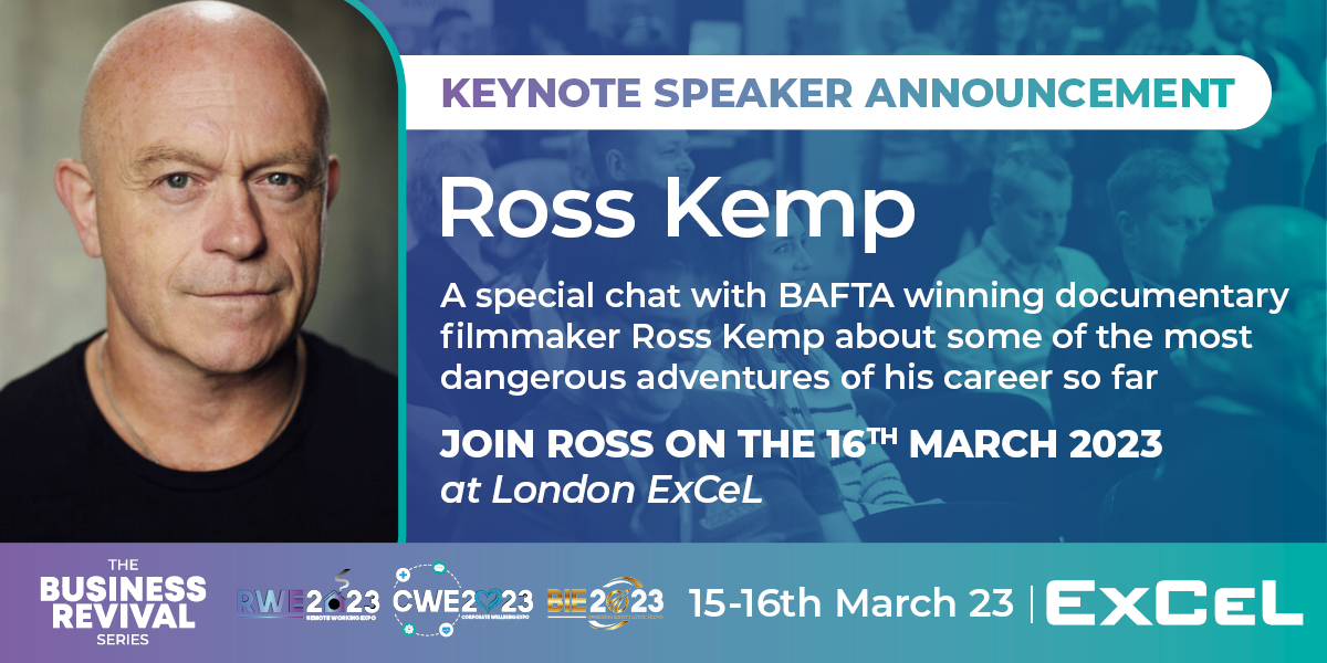 BizInnovationEx's tweet photo. 📢We are thrilled to announce that BAFTA award-winning documentary maker, actor, and author, Ross Kemp will doing an intimate Q&amp;A at The Business Revival Series

Join Ross @ The Business Revival Series by registering for a free ticket and adding the 16th March to your calendar✅ https://t.co/8bbkjwcO2N