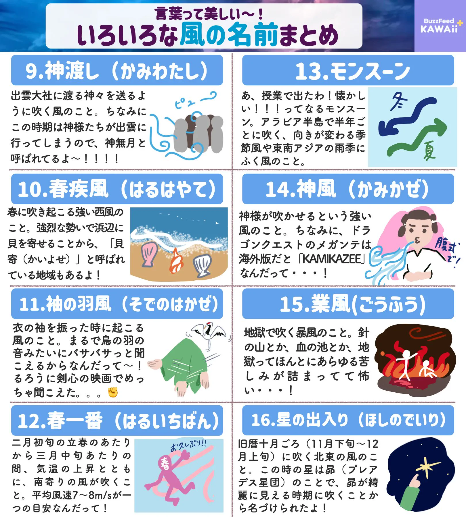 すごく勉強になる！いろいろな「風の名前」のまとめ！