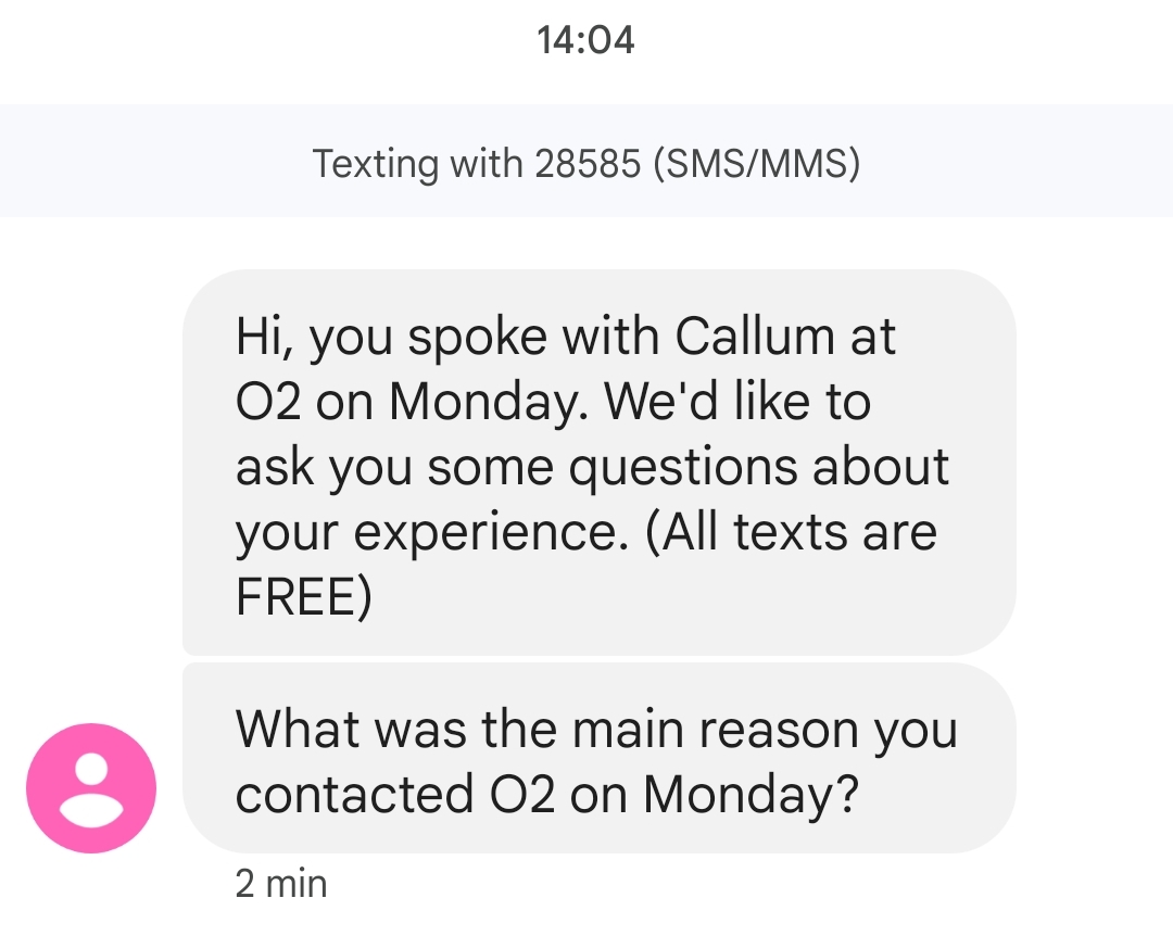 Scienerf's tweet image. @O2 since I contacted you about a scam caller, I hope this isn't a scam text too..... But have to check! #isitascam #scamtext? #O2issue #howdoiknow