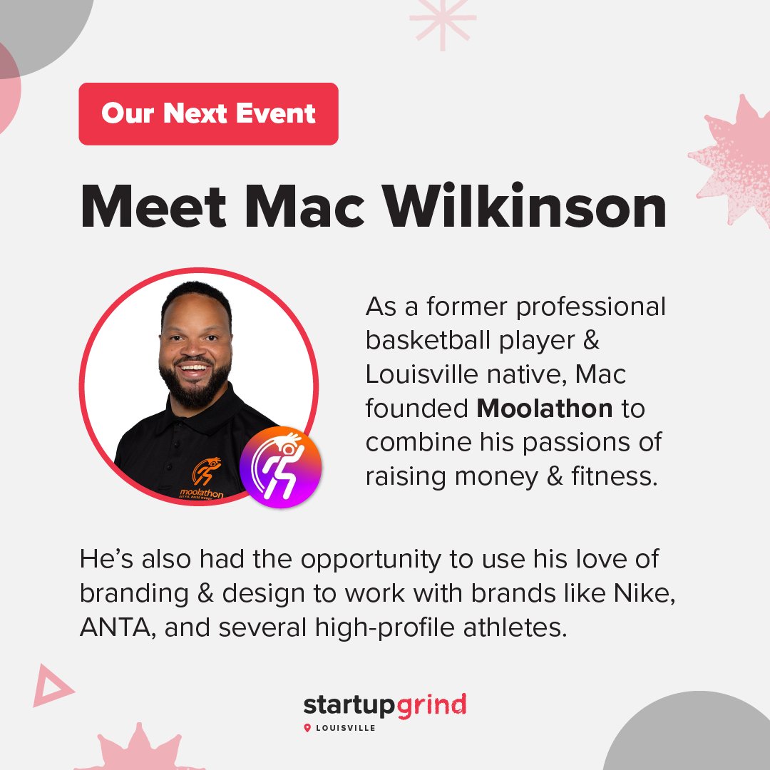 GrindLouisville's tweet photo. Meet our next Fireside Chat guest @MindOfMac!  Mac is a professional athlete, Louisville native, &amp; founder of @Moolathon.

Join us November 16 at @ten20beer Butchertown to learn all about Mac &amp; the future of Moolathon.

Register now 👉 https://t.co/nONDAGJvPY https://t.co/yJZcKMW15x