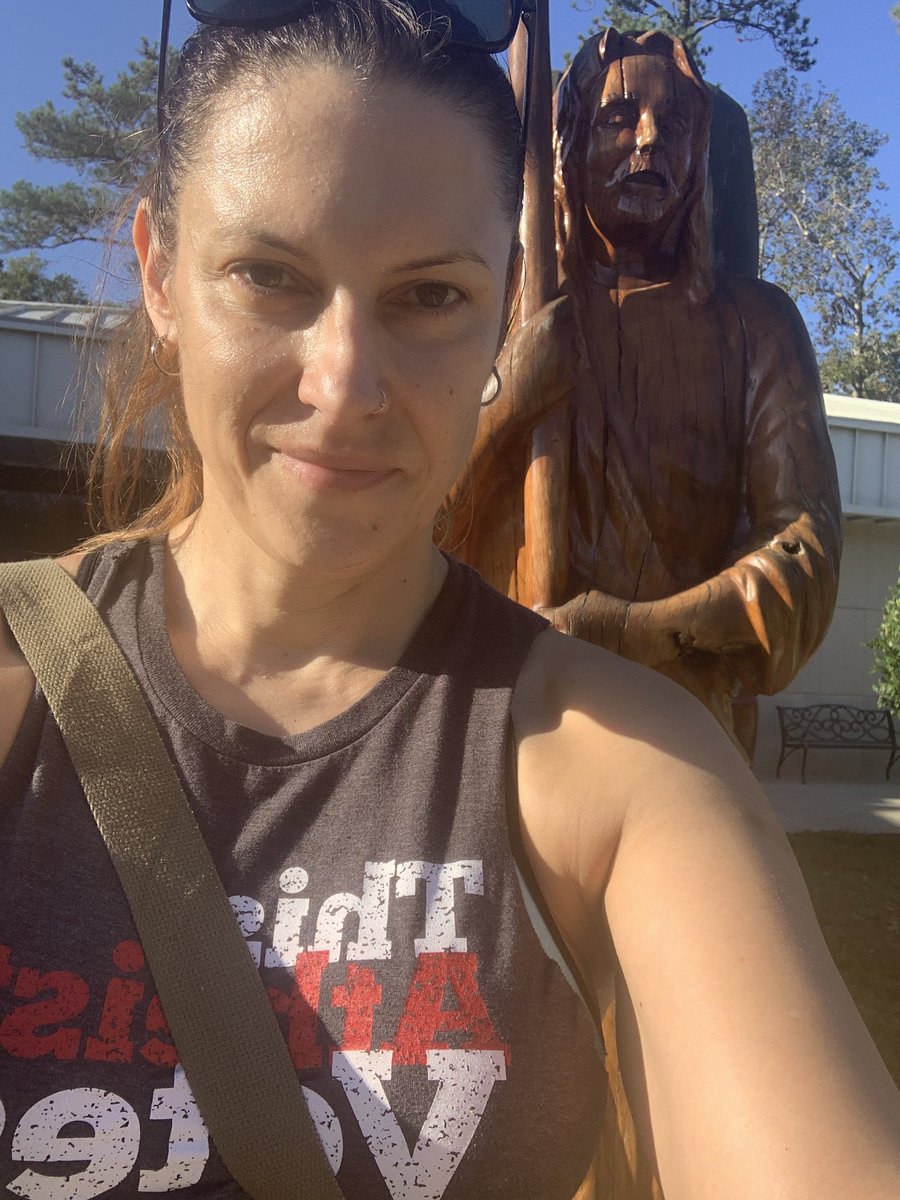 Just got done voting at my local Catholic Church (So. Much. Religious. Imagery!) that has a crazy weird obsession with Gregg Allman. #AtheistVoter