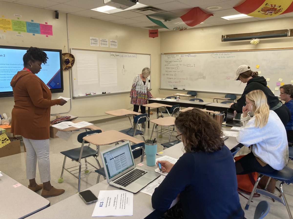 Fifth grade teachers thinking deeply about end of module task using the module prep protocol. Shout out to Mavis Clark Foster and Jen Grey for facilitating the collaborative conversations. #NOV DLD