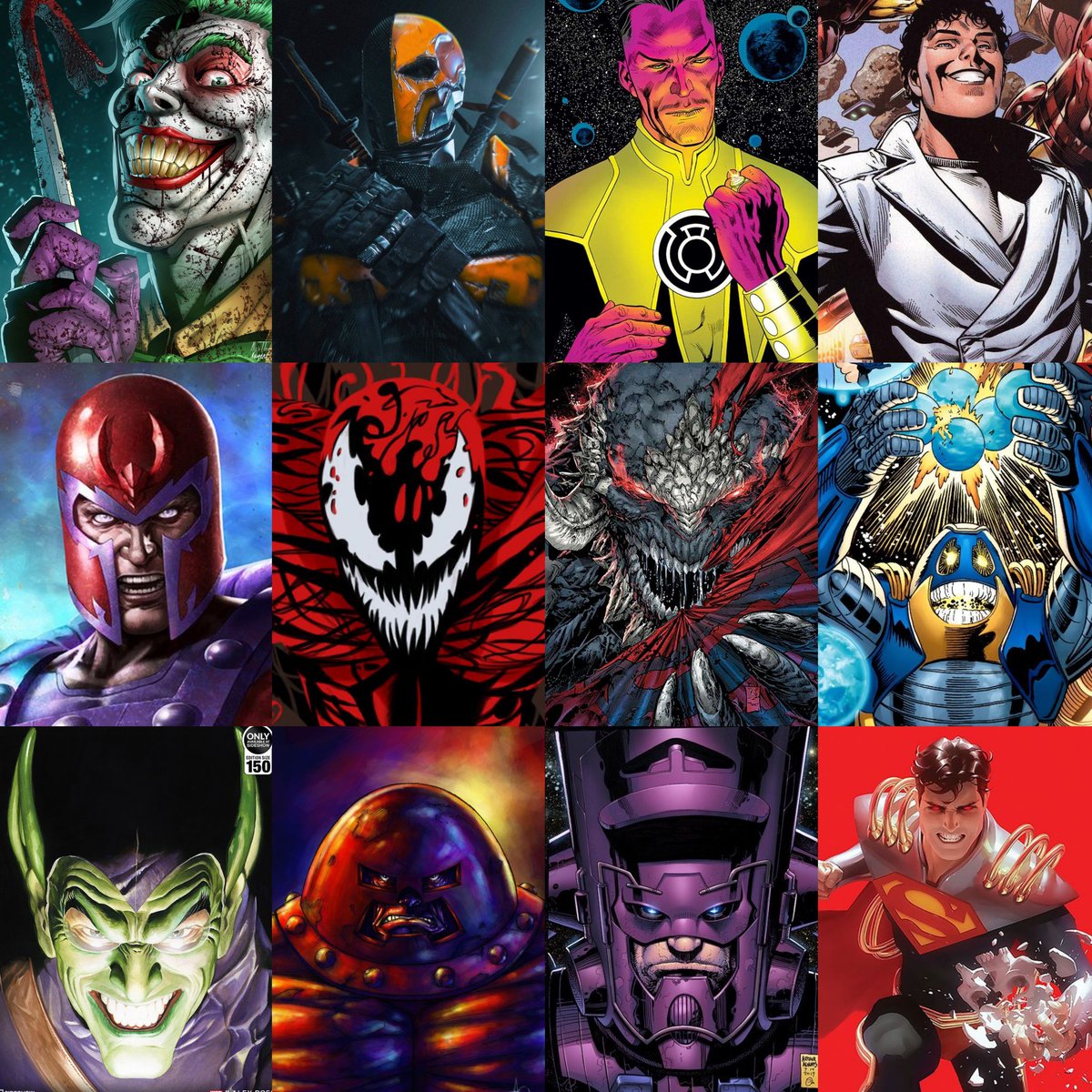 Thanos4MVS's tweet image. ☀️Good Morning Comic Book/4MVS Twitter! 

Choose your favorite villain from each column, top to bottom. (PART 2)