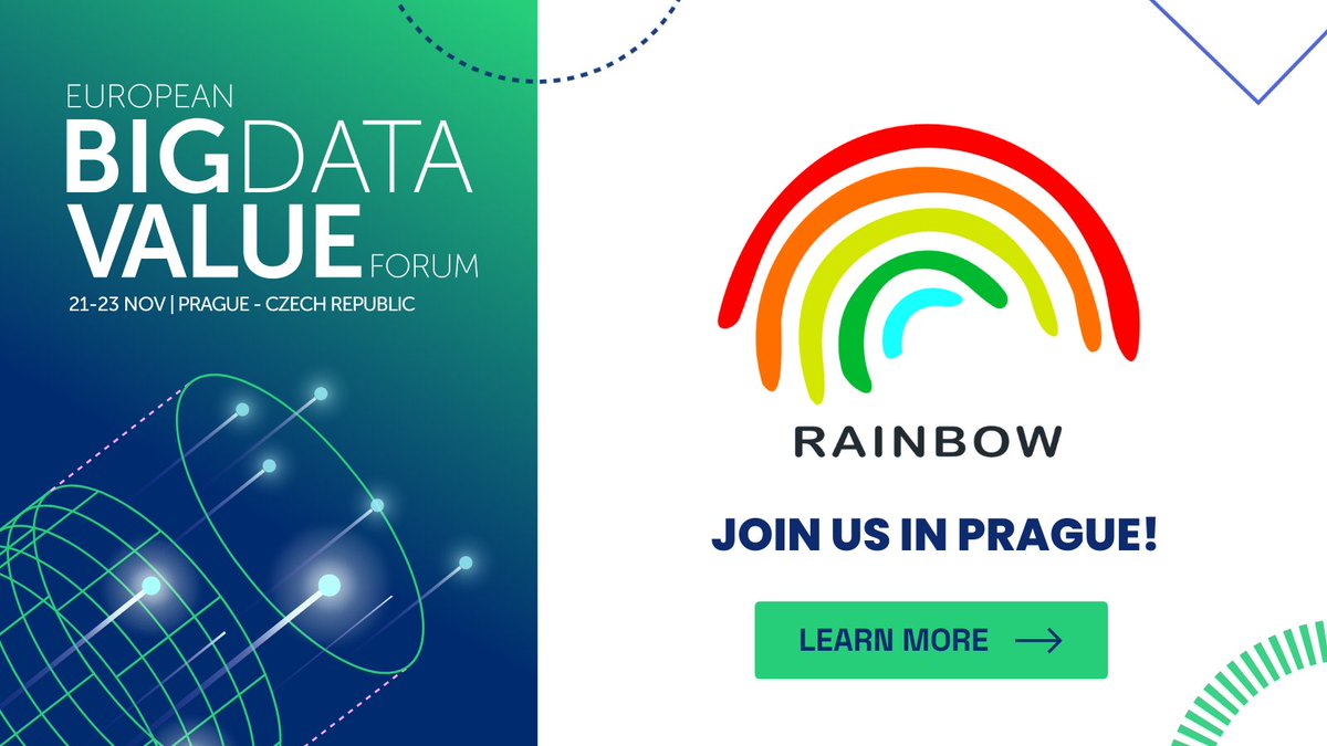 BDVA_eu's tweet image. Our sponsor @RainbowH2020 is attending #EBDVF22✨ Don&apos;t miss it!

European Big Data Value Forum:

📍Prague, Czech Republic
🗓Nov 21-23
🎟 bit.ly/3RrNsQc  

Read more about the event, and our sponsors 👉 bit.ly/3e13zWi