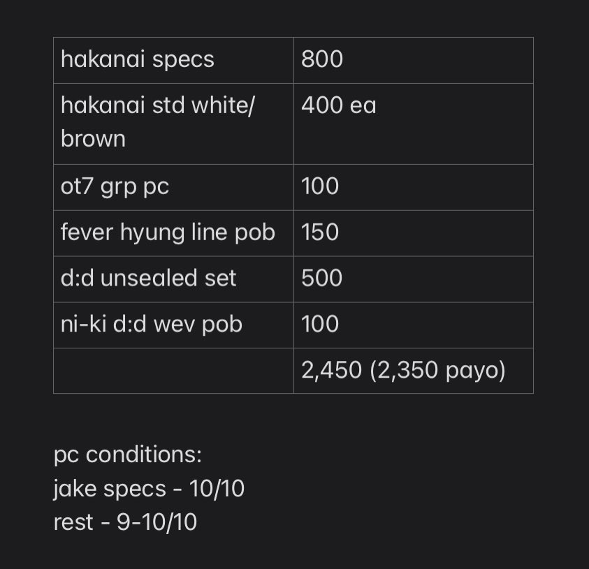 captengennie's tweet photo. wts lfb ph enhypen jake ni-ki

yunki pc set 
2,450 (2,350 payo) 
— inclu of pf
— strictly sold as set

mop: gcash/bpi
mod: ggx/sdd mm only 

dm to claim 

🏷 hakanai jake specs standard white brown fever pob hyung line ot7 odysseus d:d weverse pob d:d unsealed album https://t.co/uaBLbZW4QR