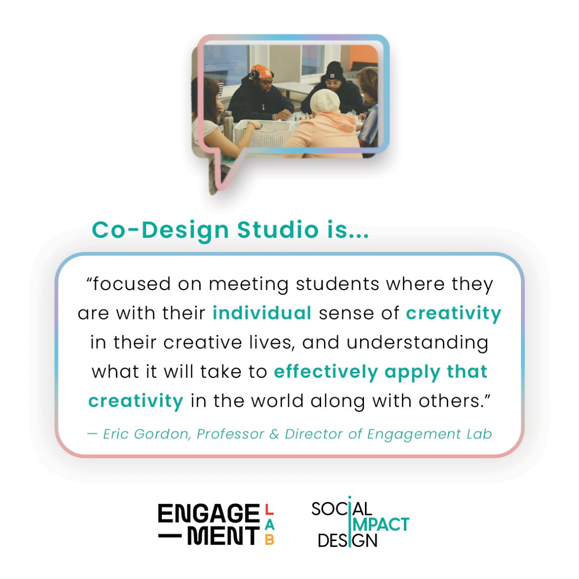 Engagement Lab (@engagelab) on Twitter photo It’s course registration season at @emersoncollege, so this week we’re introducing all of <a href="/EngageLab/">Engagement Lab</a>’s spring studio courses!
Want to learn about collaborative methods of design & co-creation? Co-Design Studio (SI200) was designed for you!
Learn more: elab.emerson.edu/curriculum/und… It’s course registration season at @emersoncollege, so this week we’re introducing all of <a href="/EngageLab/">Engagement Lab</a>’s spring studio courses!
Want to learn about collaborative methods of design & co-creation? Co-Design Studio (SI200) was designed for you!
Learn more: elab.emerson.edu/curriculum/und…
