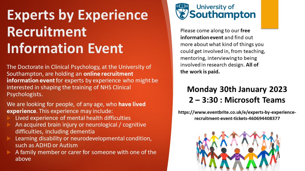 Doctorate Clinical Psychology, Uni of Southampton tweet media