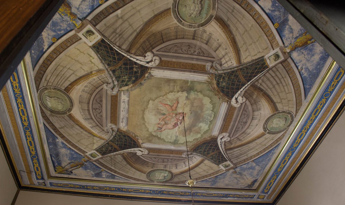 Los techos del Palacio Orleans-Borbón, en Sanlúcar. Siglo XIX, detalles.