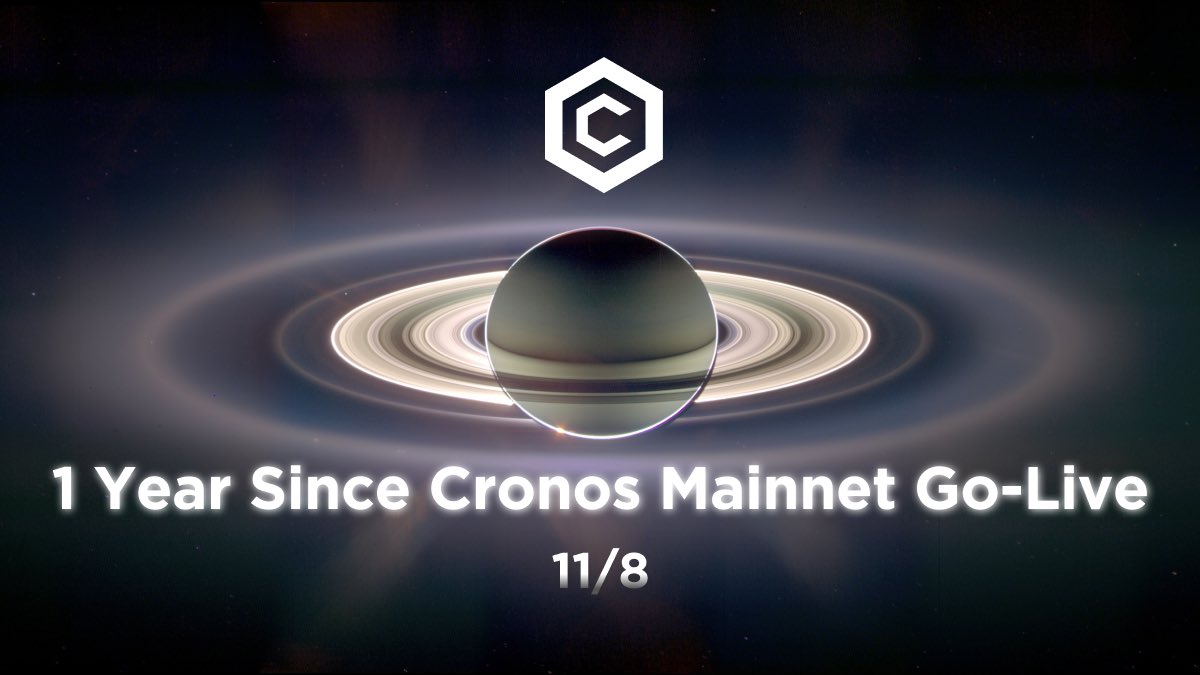 Today marks 1 year since #Cronos Mainnet went live! A big thank you to all the ecosystem builders and #CROfam who have been supporting us along this exciting journey. What a year it has been, here’s to the next phase of growth🔥