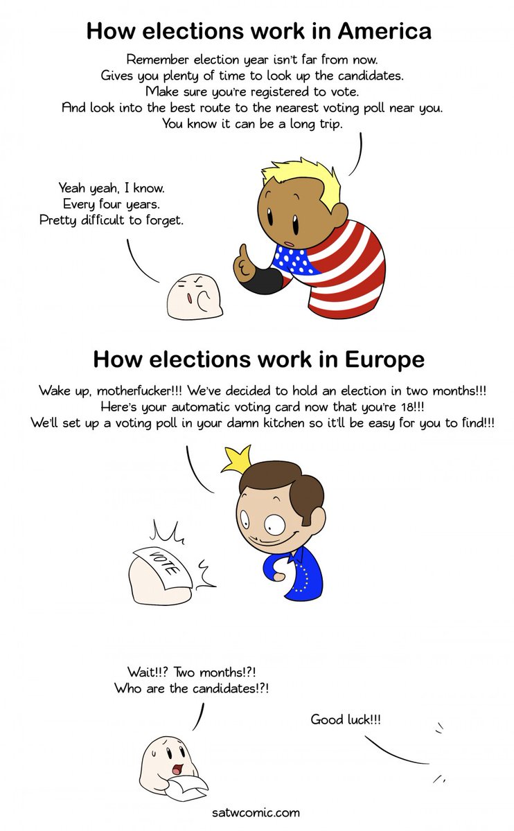How elections work in different places: