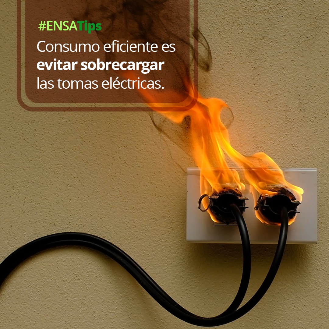 ENSApanama's tweet photo. #ENSATips
Evita sobrecargar los toma corrientes y líneas eléctricas. Cuando lo haces elevas tu consumo, las líneas se calientan e incluso se pueden provocar corto circuitos e incendios. Sigue estos consejos para hacer más eficiente tu consumo. https://t.co/Vih5wHgS0x