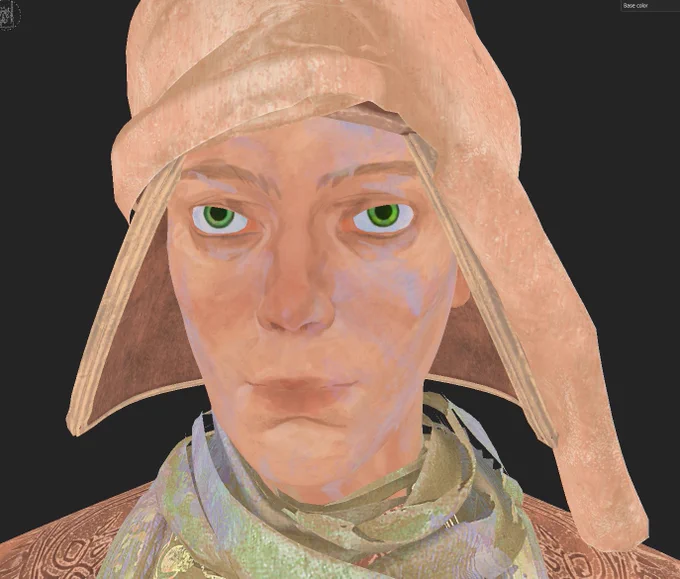 some albedo views as well, i plan to do another pass on the textures to add more defined details. 