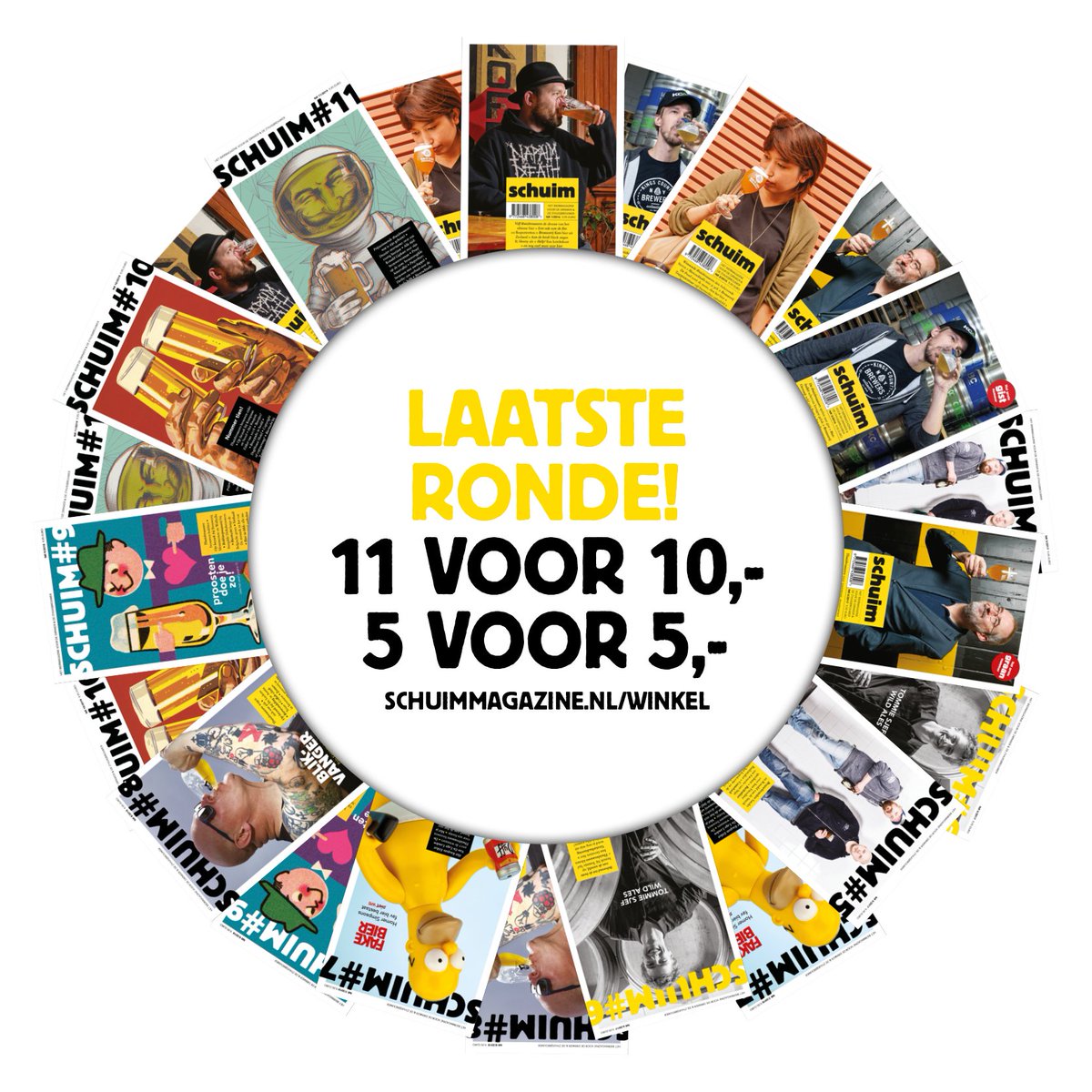 Het is stil geweest rond Schuim. Na 11 magazines en een vervelende coronaperiode hebben we de handdoek in de ring gegooid. Maar: geen afscheid zonder een laatste ronde! Bestel nu 11 magazines voor maar € 10,- Of 5 nummers voor € 5,-. Check onze webshop: schuimmagazine.nl/winkel