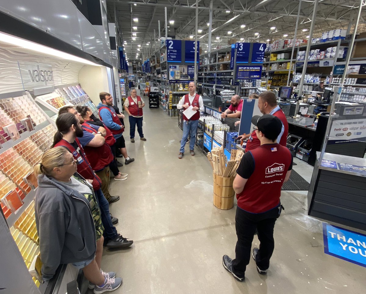 Great store huddle this morning at Lowes Store 701 (Hometown Store) Love to see our store come together as ONE LOWES!
 #Lowes
 #PandoraHodges
 #lovewhereyouwork