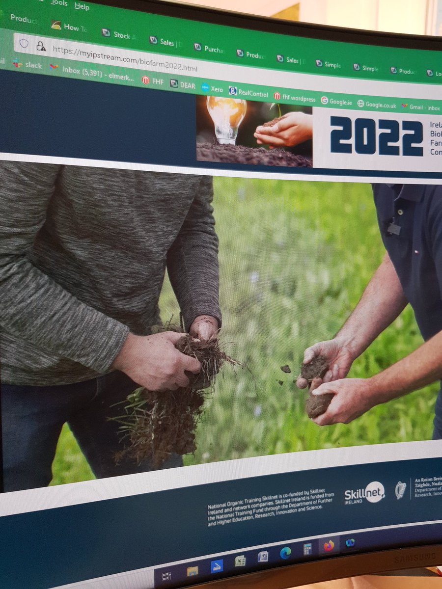 Tuning in from #WestCork to Richard Fortune's talk on #organic conversion as part of  #Biofarm22
Very interesting <a href="/KnottownFarmer/">Richard Fortune</a> and thanks for the mentions too 👍🌱