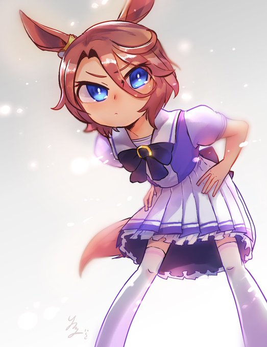 ミリしらの俺に友人のくれた情報と画像で描いたウマ娘ちゃん(手癖を添えて) 