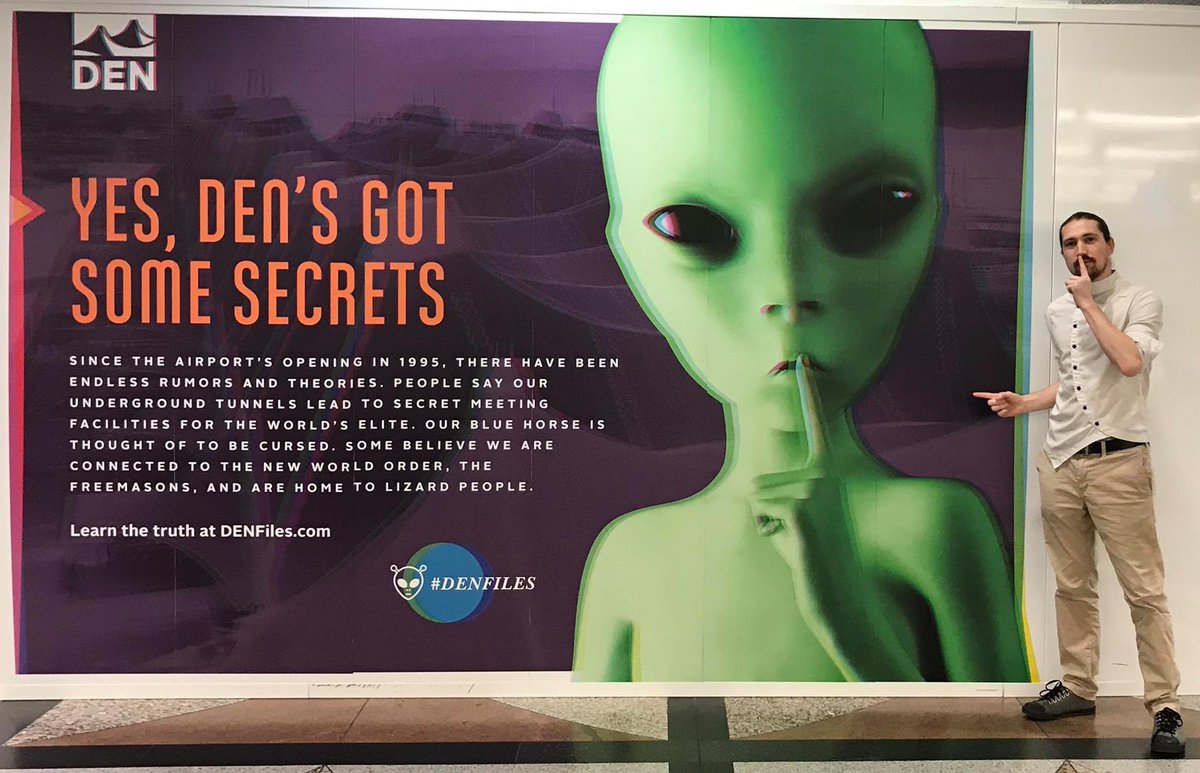 DanielAlanJonez's tweet photo. On this day 4 years ago: 👽🤫 #DenFiles #DenverInternationalAirport https://t.co/8fdACNQ6Wb