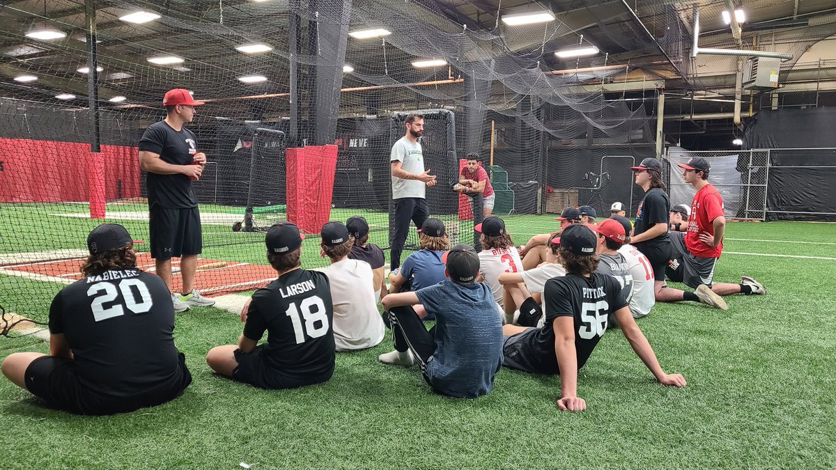 rba2026's tweet photo. A good first hitting session with Coach Joe Ferro last night.  He stressed how important it is being on time during the hitting process, as well as your mental approach playing a really challenging game. An excellent foundation to build off this winter. 
@rbacademy1 
@RBA2023 https://t.co/luhgLswaNS