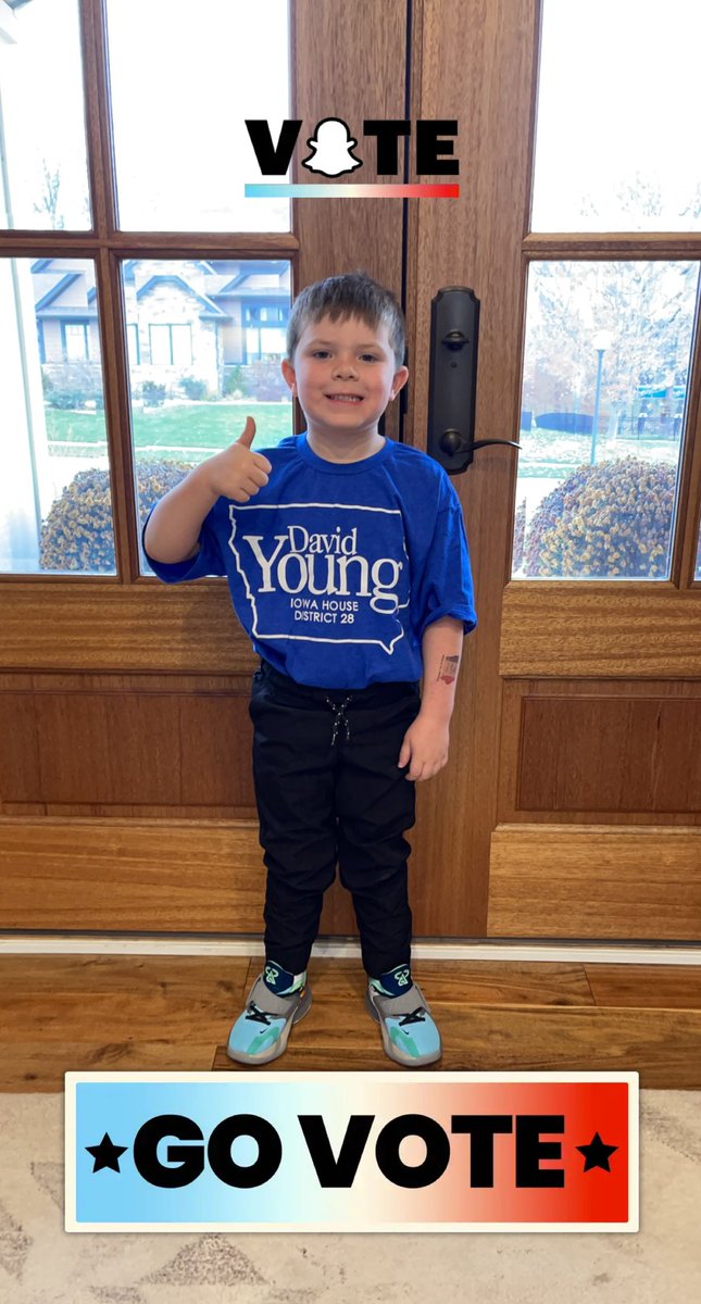NicholasTRyan's tweet photo. After a long summer &amp; fall on the campaign trail.. Leo wants to remind you to vote for his friend @YoungforIAHouse https://t.co/oRXnFUkDhu