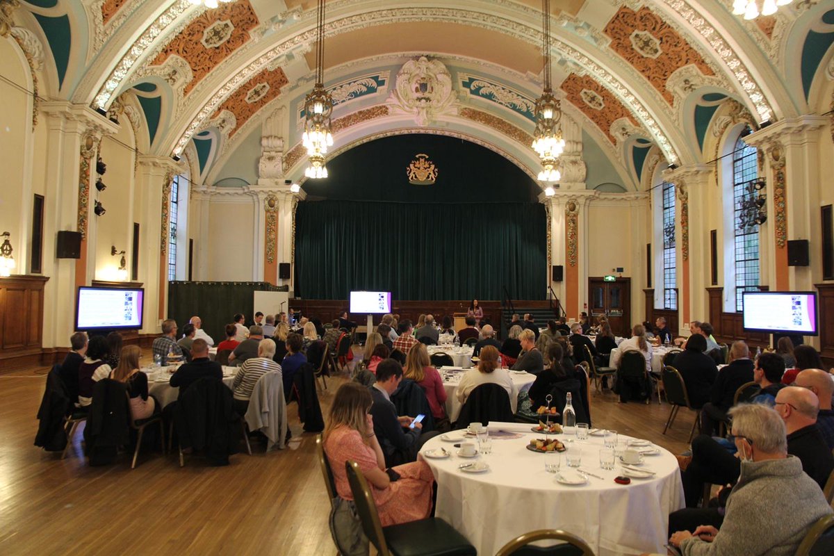 Loved our final all colleague briefing yesterday in the Town Hall ballroom. Was great to see colleagues and share our updated vision, mission and values that we have refreshed with input from all colleagues. One vision: Ambitious Stockport, creating opportunities for everyone!