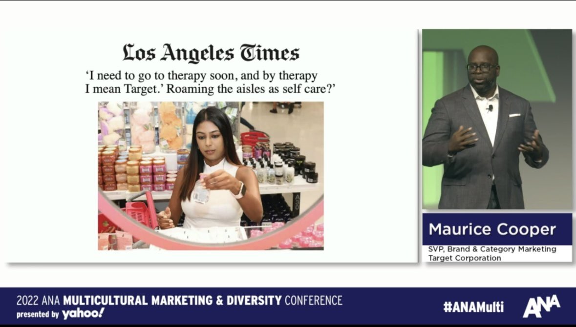 OpalEllyse's tweet photo. 1 in 3 senior leaders at Target is a person of color!🙌🏽✨
“We’ve been on the DEI journey for 17 years.” - Maurice Cooper, SVP, Brand and Corporate Marketing
If you know me, you know I love @Target , their leadership gets me, my guess is they get you too! #ANAMulti https://t.co/wNyJ2eYls7