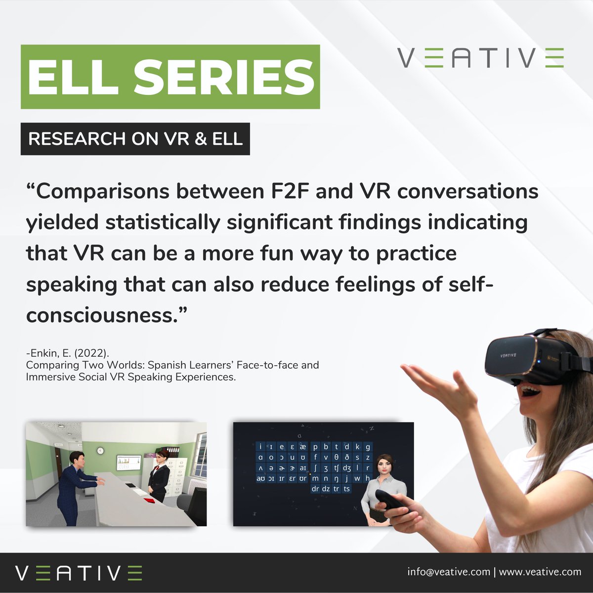 Check out our website to learn more about all the research that supports VR. veative.com/research/