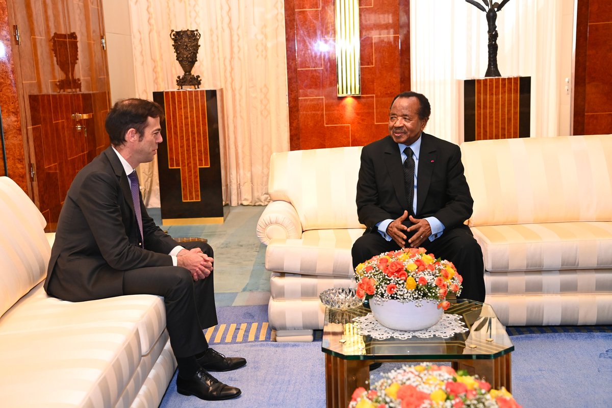 Audience ce jour avec Franck Paris, Conseiller Spécial pour l'Afrique du Président français Emmanuel Macron.
🇨🇲🇫🇷
Audience with Franck Paris, Special Adviser for Africa to French President Emmanuel Macron.
#PaulBiya
#Cameroun 
#Cameroon