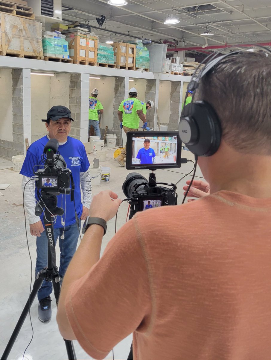 BACtrades's tweet photo. Filming began for the promotional video highlighting our Union apprentice program here in NYC. A big thank you to those who shared their stories with the goal of inspiring future workers within this industry.
#IUBAC https://t.co/mQTN5T5JBM