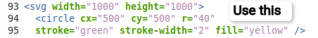 xrajneeshdojo's tweet image. #50dayscodechallenge
Day 9: An intersting thing which I seen. I wil recommend you all to try this on your notepad. HTML SVG.
-Use this syntax in between the body tag.
-This logic will help you to create new ideas to code.
-Benefits never tell you come and grab them.