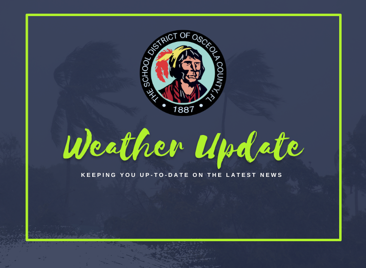 As deteriorating weather conditions are anticipated, all Osceola public schools will be closed on Thursday, November 10th. Parents are also advised that all schools will release one hour earlier than normal on Wednesday, November 9th.

More info: osceolaschools.net//site/default.…