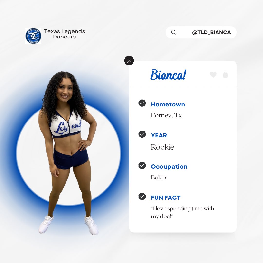 TLDancers's tweet photo. MEET BIANCA✨

“This season, I’m looking forward to growing and gaining new experiences. I’m extremely blessed to be apart of this team and can’t wait to start performing!!” 

You can keep up with Bianca this season @tld_Bianca✨ https://t.co/I1WL2L7f2q