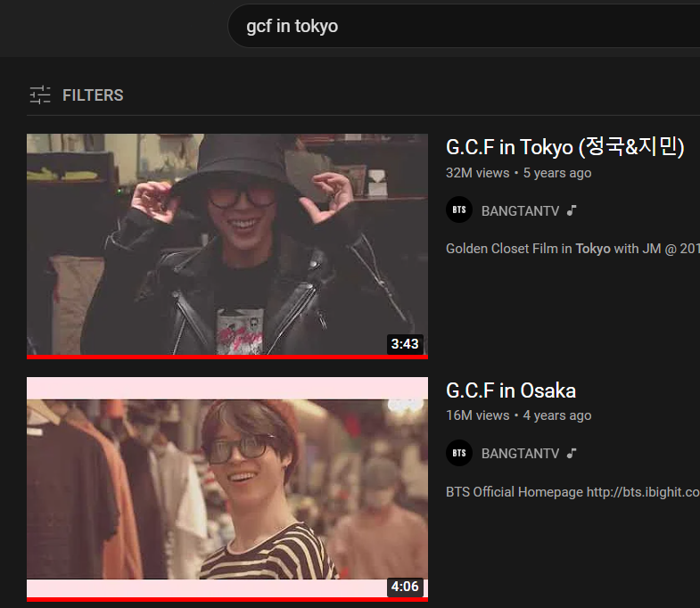 jimins_jungkook's tweet photo. so i found out that if you search "gcf in tokyo" you get jimin smiling and if you search "gcf" you get the normal thumbnails? https://t.co/VjApxdgg9K