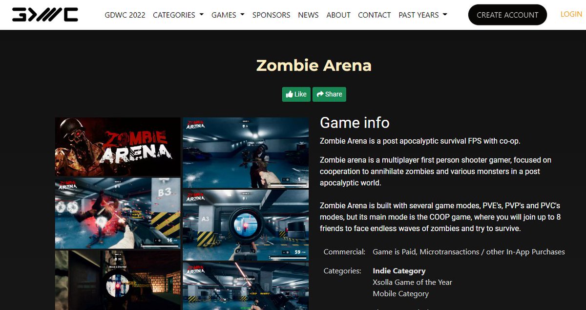 ZombieArenaNFT's tweet photo. Hey survivor,

@ZombieArenaNFT is qualified for GDWC! One of the most important Game Development Championship!

Now you can help us voting! You can LIKE and SHARE for help Zombie Arena:⤵️
https://t.co/FnKb6OknzX

#ZombieArena #GDWC #gamedevelopment #gamedev 

Thank you 🧟 https://t.co/4GZzwgtgKl