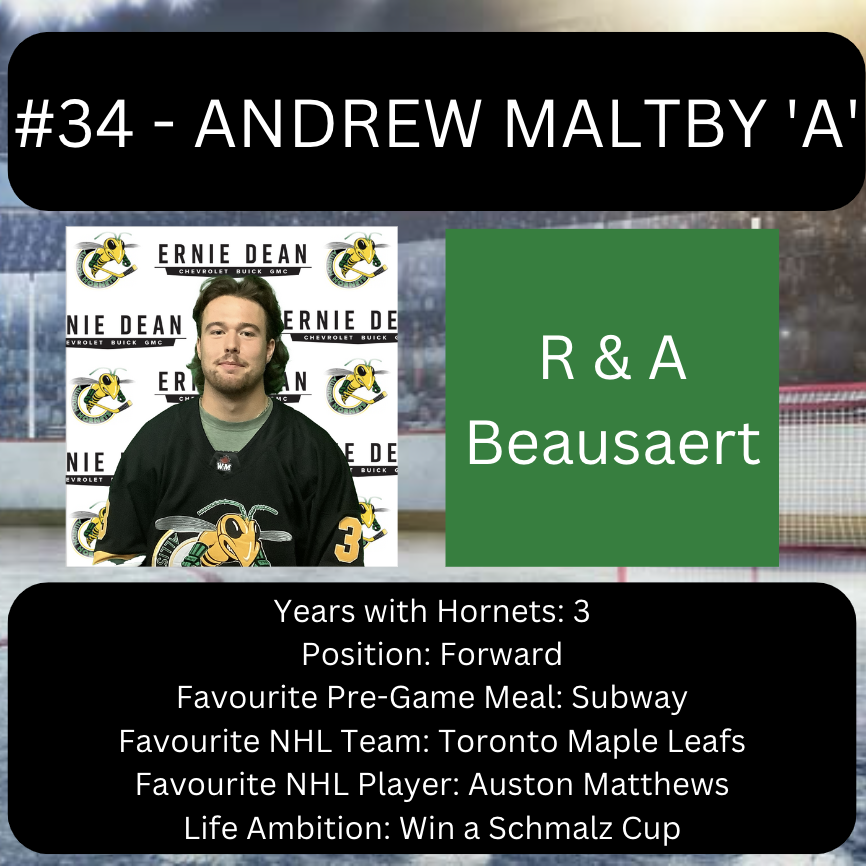 AllistonHornets's tweet photo. This week's Player of the Week is assistant captain Andrew Maltby. Maltby is currently leading the Carruthers division in assists.
#allistonhornets
#playwithgrit
@play_the_pj https://t.co/MKKIWxhvIT