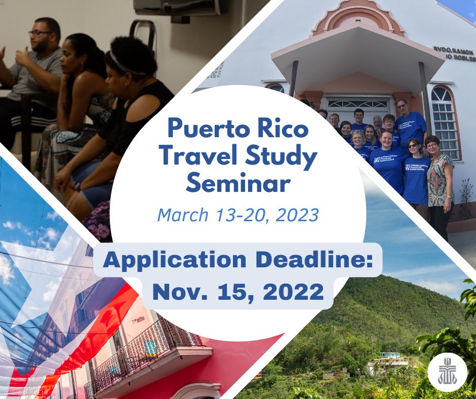 You have 1 more week to apply for the Puerto Rico Travel Study Seminar! Co-sponsored by @PDACares, this seminar will explore the political, social & racial dynamics revealed by catastrophes in the region & how the church is responding to them. Learn more: hubs.ly/Q01qN4HK0