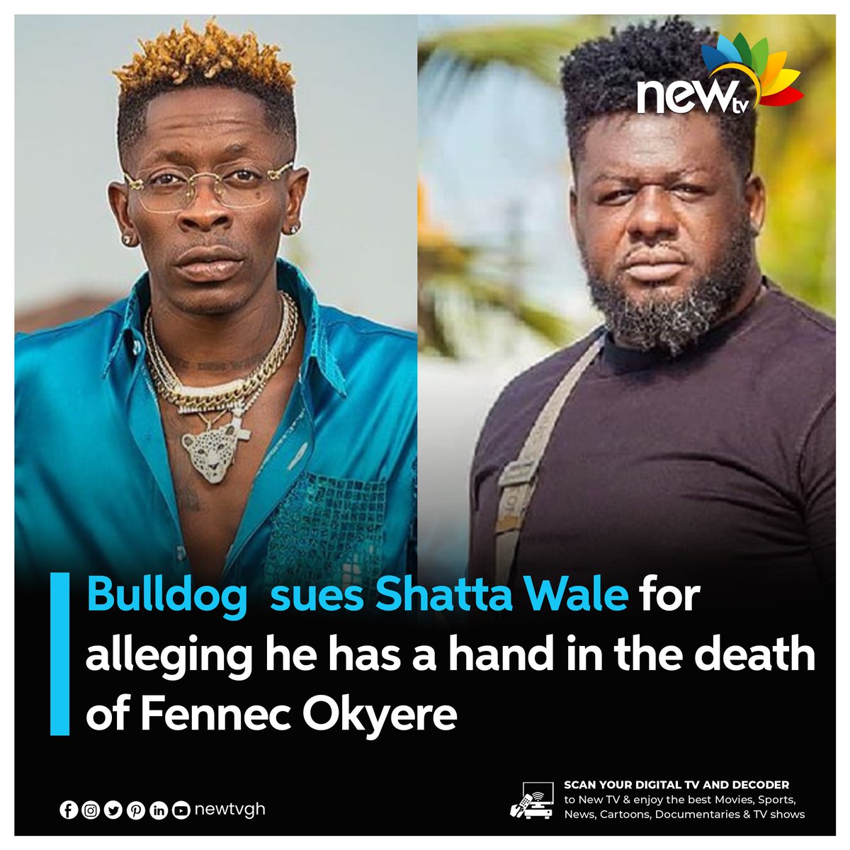 newtvgh's tweet photo. Nana Asiamah Hanson, also known as Bulldog, has filed a lawsuit against dancehall musician Shatta Wale, claiming that the latter is responsible for the 2014 murder of artiste manager Fennec Okyere.

#newtvgh https://t.co/Nuj71PBAS0