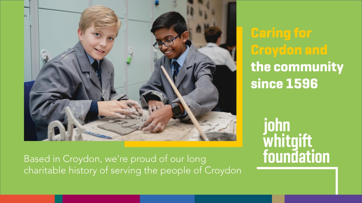 JohnWhitgiftFdn's tweet photo. John Whitgift Foundation has been based in Croydon for over 425 years and we’re proud of our long charitable history of serving the people of Croydon. Find out how we operate in Croydon in the modern day: https://t.co/LdajIkxjwG
#CaringForCroydon https://t.co/JZ5uoDsQNn