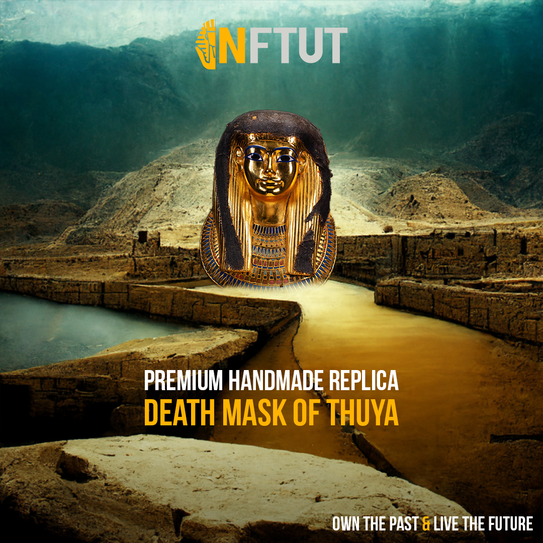 NftutIo's tweet photo. Legend says the mask sings for you during your sleep.
The chantress of The Goddess Hathor, was the great grandmother of king Tut, and a noble lady who got buried in the valley of kings.
#NFTut #Pharaohs #AncientEgyptians #NFTs #Metaverse #Upland #Ethereum https://t.co/UHvf5QETz7