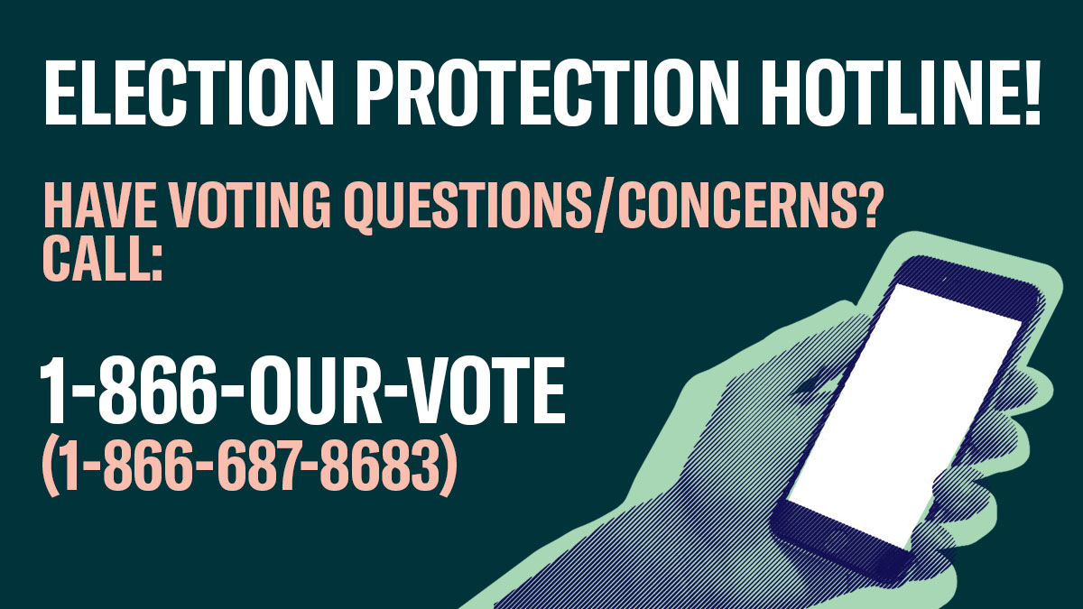 acluohio's tweet photo. Ohio - what #ElectionDay questions do you have?
Drop them here, or call the #ElectionProtectionHotline to voice any concerns! ☎️
Keep calm and vote on. 🗳️ https://t.co/JCs5eKKSkd