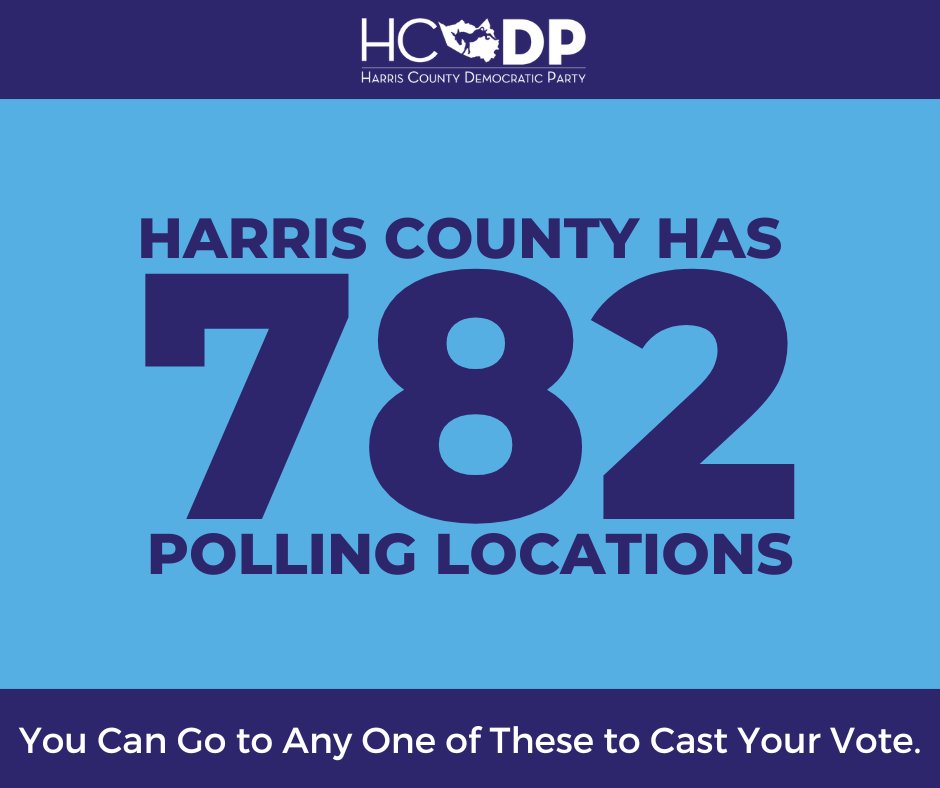 Did you know that you can visit ANY of the 782 poll locations in #HarrisCounty to cast your #vote today? Find a location near you: harrisvotes.com/Polling-Locati… #ElectionDay #Vote