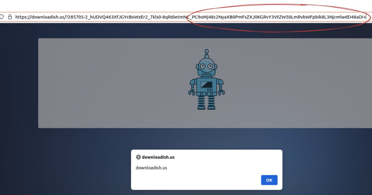 ankit_anubhav's tweet image. #Evilcrackz (#Vidar)  malware has a dynamic page, which fools user to download malware with a message.

Turns out that last parameter in URL after _ is base64 for message shown to the victim.

Replacing this with &quot;PC9oMj48c2..&quot;, which is base64 for document.domain,leads to XSS !