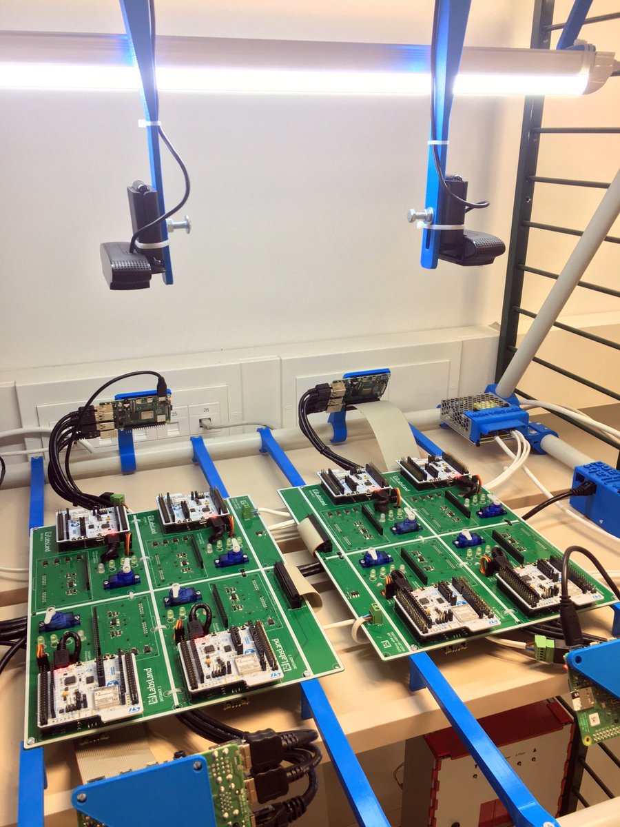 El laboratorio remoto de STM32 para #CLEC e #IOT sigue avanzando! En la imagen, el prototipo con soporte para 8 placas en la <a href="/deusto/">Universidad Deusto - Deustuko Unibertsitatea</a>  . Parte de REMOCLEC con <a href="/Smart_4All/">SMART4ALL</a> . #labsland #smart4all #ctte #iot #digitizedanything #remotelab <a href="/PlegmaLabs/">Plegma Labs</a> .