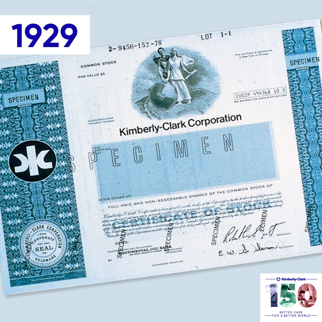 On May 8, 1929, Kimberly-Clark stock was listed on the <a href="/NYSE/">NYSE 🏛</a> for the first time. Today, we had the honor of ringing the bell at the #NYSE in celebration of Kimberly-Clark’s 150th anniversary this year. #NYSECommunity (NYSE: $KMB)