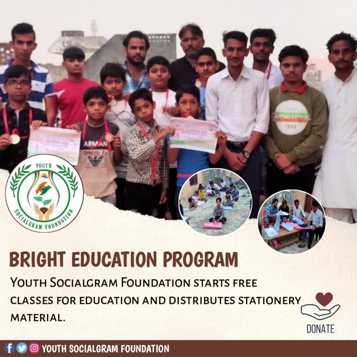 SocialgramNGO's tweet image. यूथ सोशलग्राम फाउंडेशन द्वारा &quot;Bright Education Program&quot; के तहत गांव लजवाना खुर्द में &quot;गुरु नानक देव जी&quot; की जयंती के उपलक्ष में &apos;भ्रष्टाचार के खिलाफ&apos; स्लोगन लेखन व पेंटिंग प्रतियोगिता का आयोजन किया गया। 
#YouthSocialgramFoundation 
#BrightEducationProgram 
#education #painting