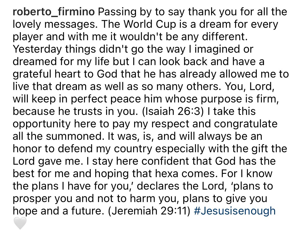 Roberto Firmino on Instagram. ❤️