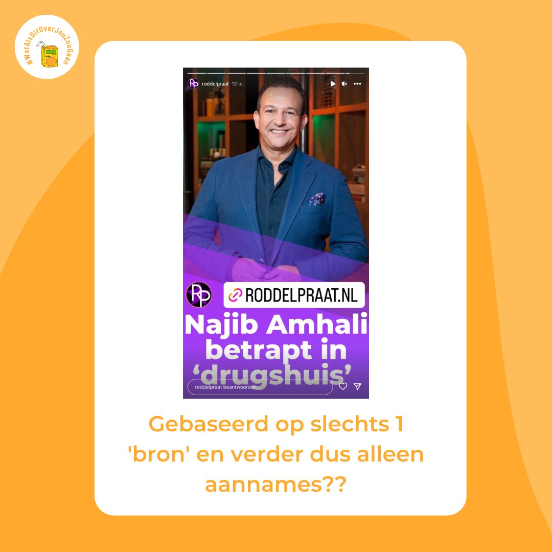 WADOJZG's tweet photo. Najib Amhali zou volgens #roddelpraat zijn gespot in een 'drugshuis'. Het gehele artikel is slechts gebaseerd op 1 'bron'. Verder is het artikel gebaseerd op aannames. Dit is natuurlijk geen goede journalistiek 😡

#najibamhali #drugs #roddel #juice #juicekanaal #journalistiek https://t.co/y5Se93BoUw