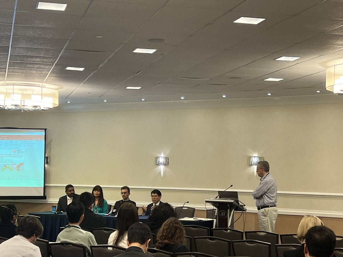 AMIAinformatics's tweet photo. Great question in #AIShowcase by the moderator: “What do you know now that you didn’t know 11.5 months ago?” These participants have been working on these projects for almost a year! They presented Stage I at #IS22, Stage II at #CIC22 and the final stage here at #AMIA2022. https://t.co/Ug0ZA8ZRt1