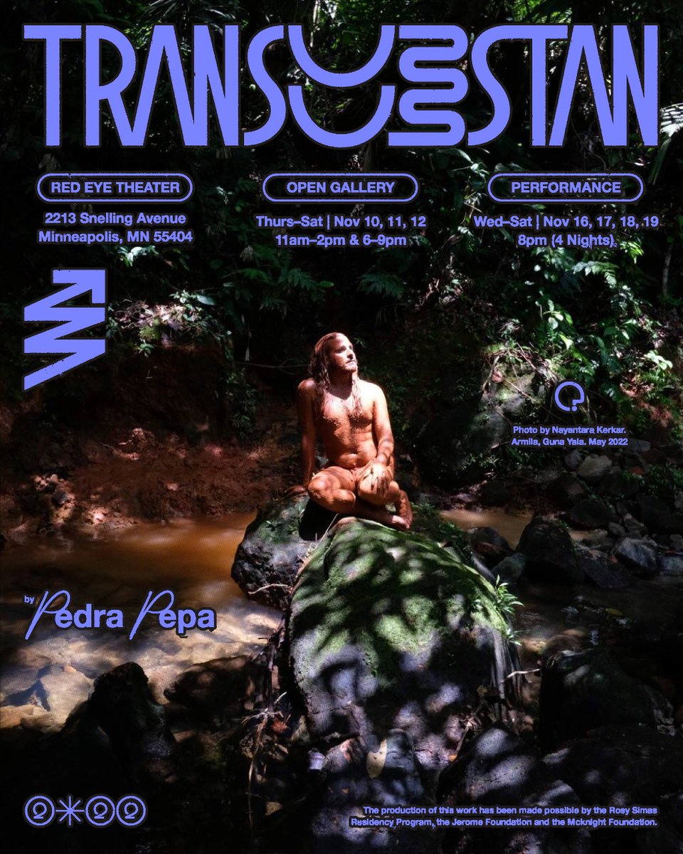 Red_Eye_Theater's tweet photo. Next up at Red Eye: Pedra Pepa's TRANSUBSTAN (Curated Rental)

Open Gallery: November 10-12
Performances: November 16-19

More info and tickets: https://t.co/LvJwc8uA8Y https://t.co/IuQYc01ymg